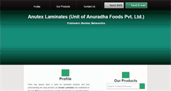 Desktop Screenshot of anutexlaminates.com